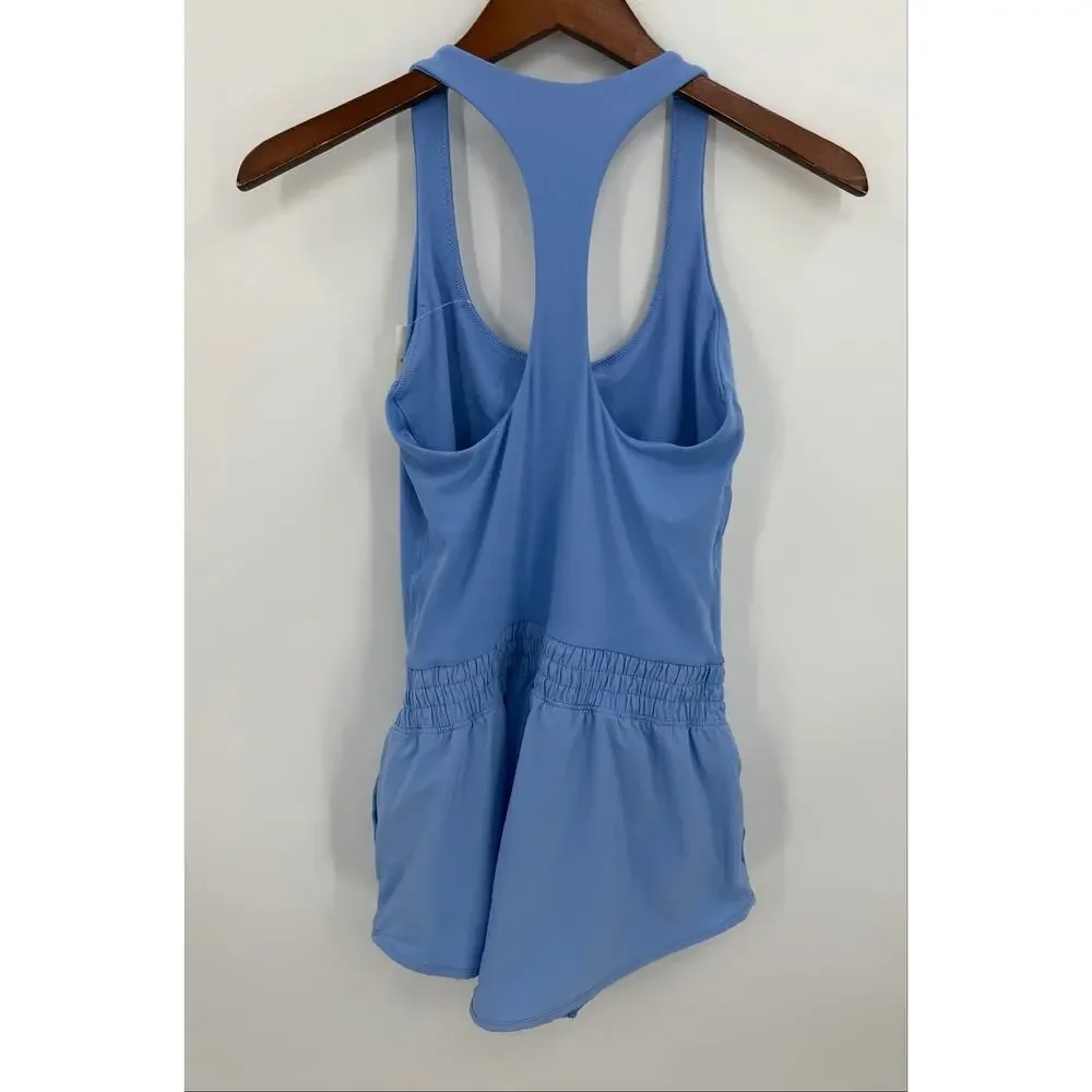 Aerie Offline Real Me Hot Stuff Romper Blue Racerback Athletic NWT Size Medium